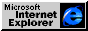 an 88x31 that has a spinning globe on the right and text that says microsoft internet explorer on the left
