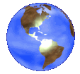 A 3d generated spinning globe that\'s spinning