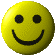 A 3d generated spinning happy face that\'s spinning